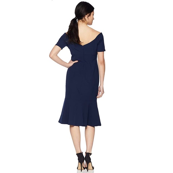 Maggy London Dress Petite Shoulder Cocktail Sheath - Picture 2 of 6